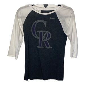 The Nike Tee Colorado Rockies Baseball Sz XS